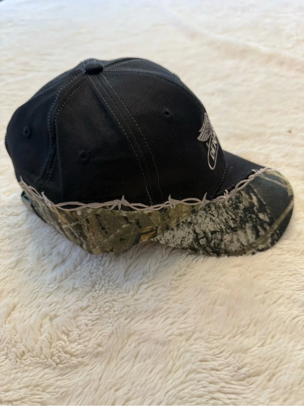 Mossy Oak Black and Camouflage Dekalb Logo Baseball Cap